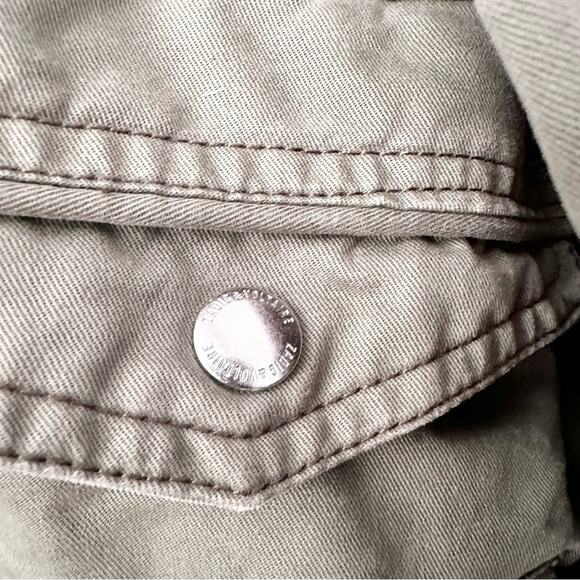 Zadig & Voltaire Military Green Troyh Mili Shearling Lined Utility Jacket Medium - Picture 9 of 15